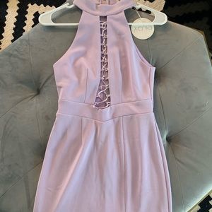 Tight light purple dress with cutout!